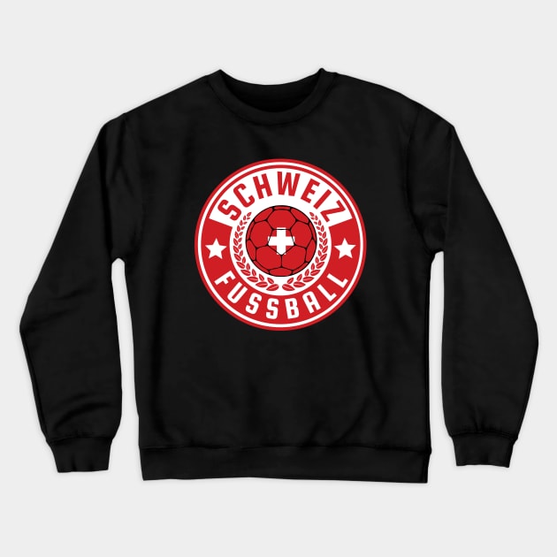 Schweiz Fussball Crewneck Sweatshirt by footballomatic